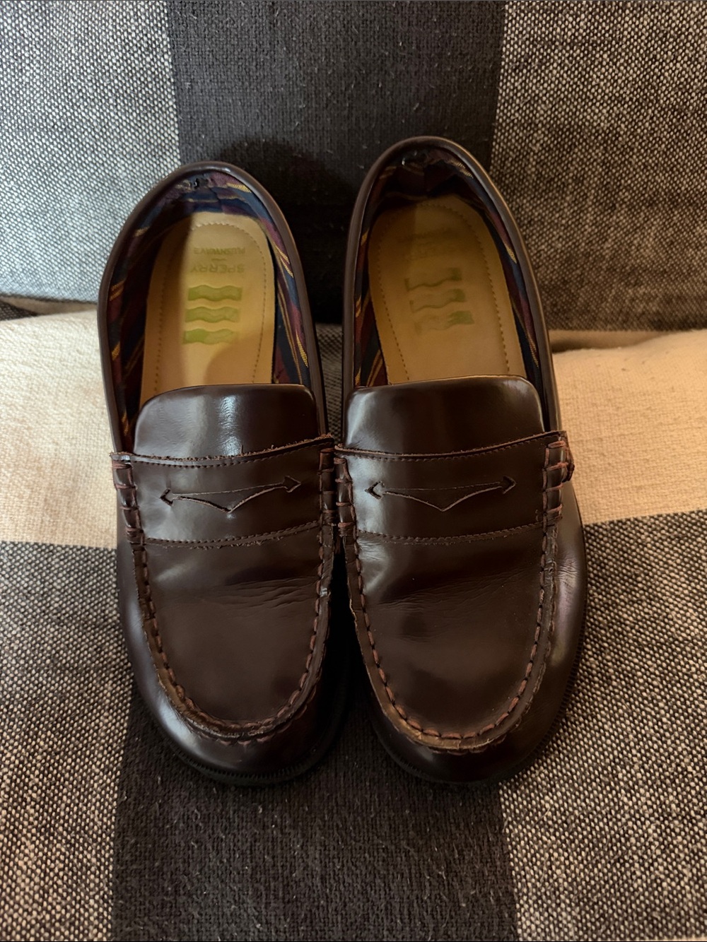 Sperry Kids Burgundy Leather Penny Loafers